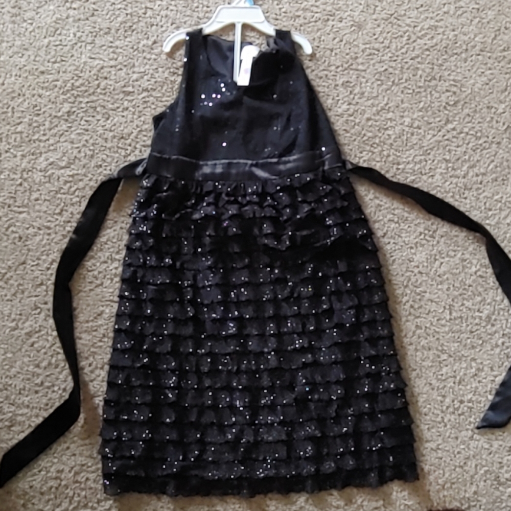 Justice girls black dress size 10
